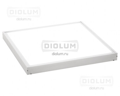 Накладная ультратонкая светодиодная панель 600х600 50Вт 6000К белая рамка IP40