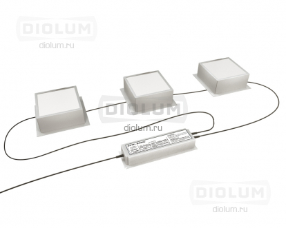 Светодиодный светильник Грильято Домино х3 100х100 20Вт 5000К IP20 серый фото 6