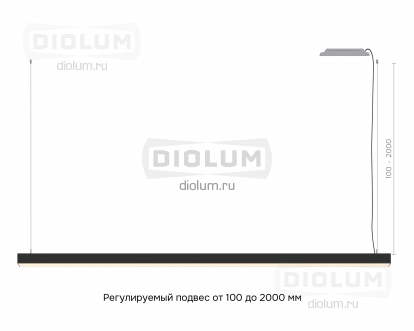 Подвесной светодиодный светильник LP35-1500s 82Вт 5000К IP40 серый фото 4
