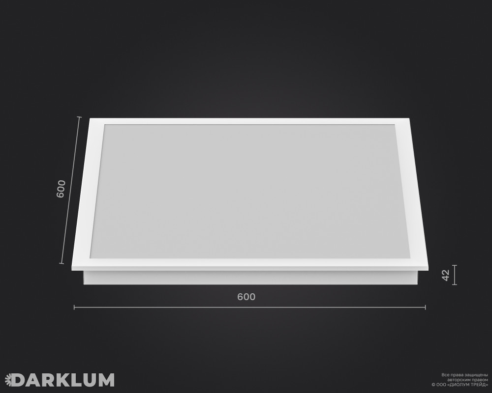 Светодиодный светильник  Ecophon Ds 600х600 38Вт SL 5000К опал IP40 фото 4