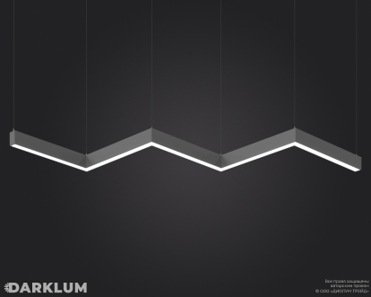 Подвесной светодиодный светильник LP85-STEPS-L90-5S770 98Вт 3000К серый 