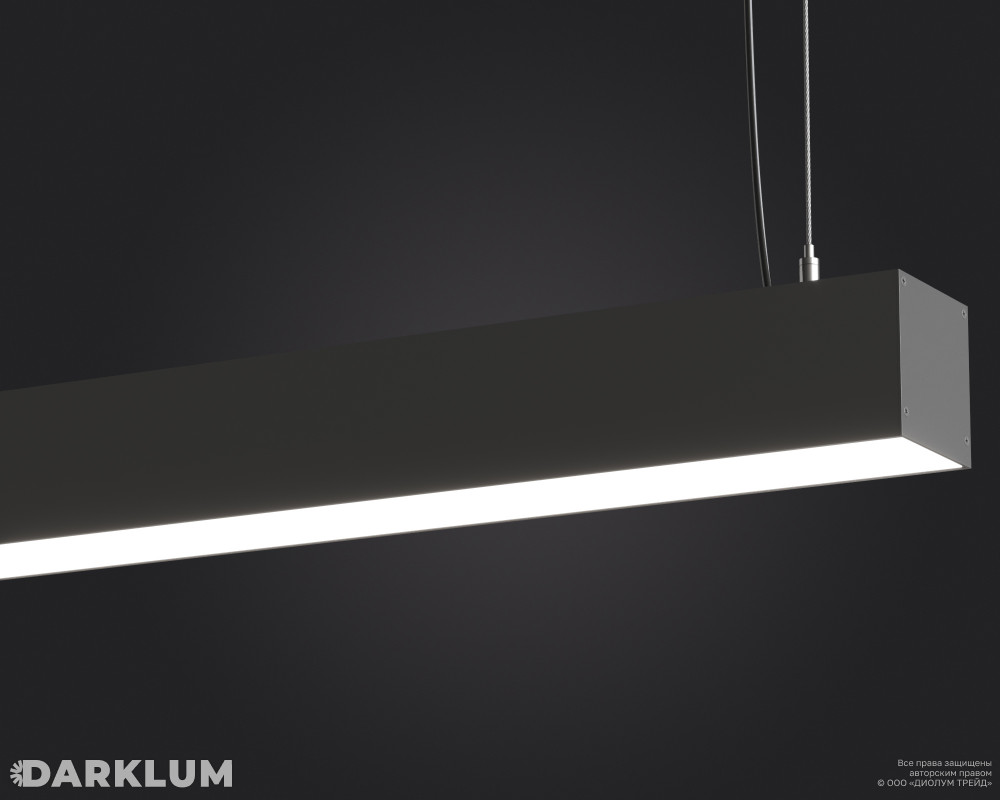 Накладной линейный светодиодный светильник LP55-1800 98Вт 5000К IP40 серый фото 2