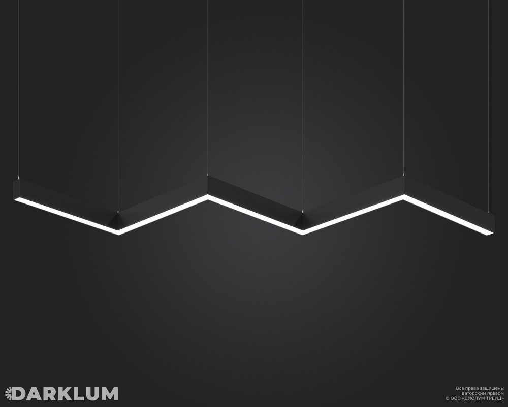 Подвесной светодиодный светильник LP85-STEPS-L90-5S770 98Вт 5000К черный  фото 1