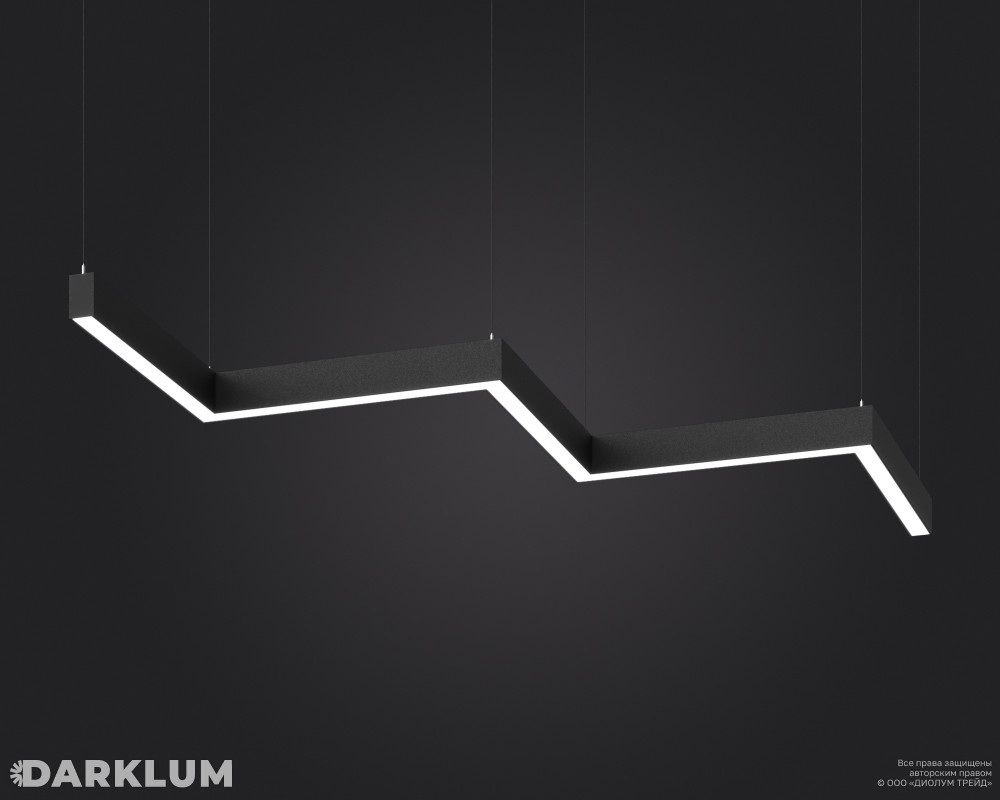Подвесной светодиодный светильник LP85-STEPS-L90-5S770 98Вт 5000К черный  фото 2