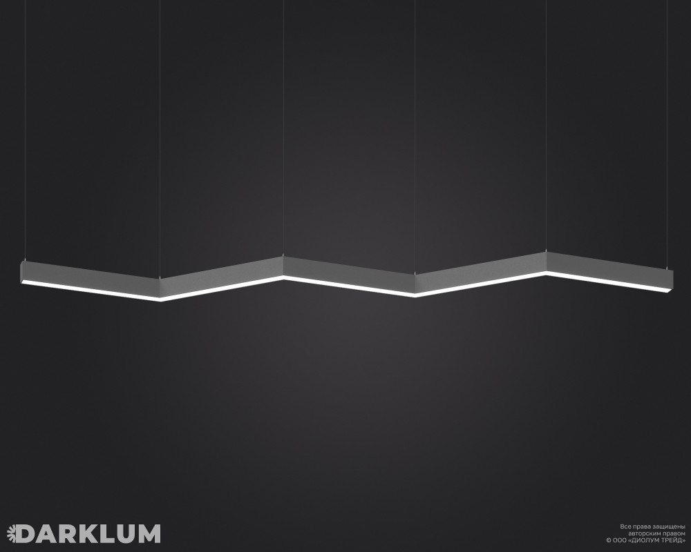 Подвесной светодиодный светильник LP85-STEPS-L135-5S630 83Вт 4000К серый  фото 1