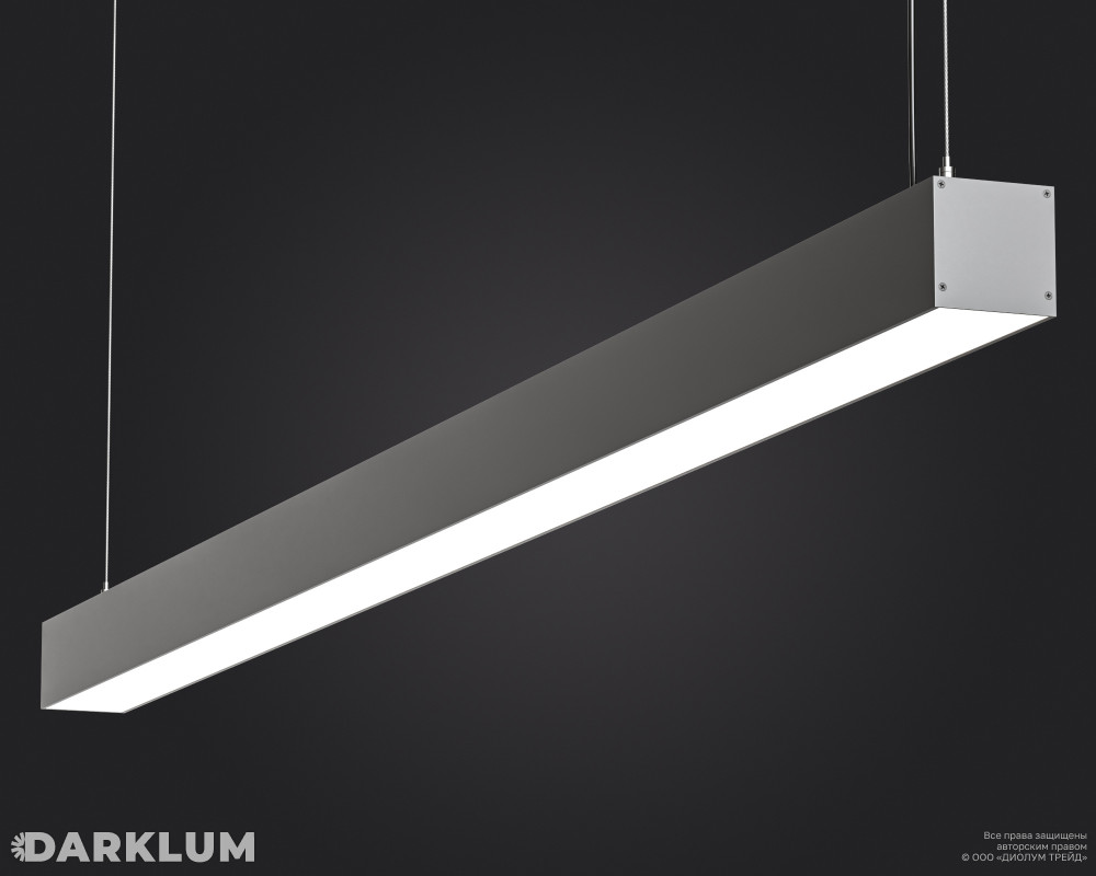 Накладной линейный светодиодный светильник LP55-1800 98Вт 5000К IP40 серый фото 1