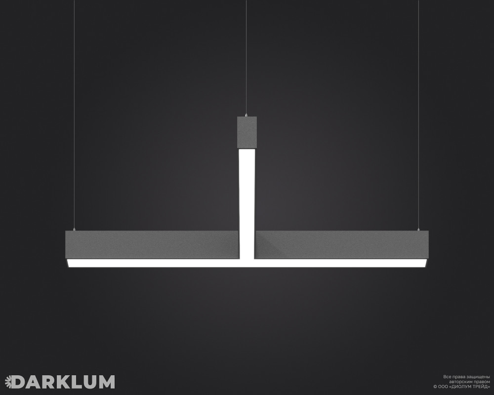 Подвесной светодиодный светильник LP85-BEND-T-1560 64Вт 4000К серый фото 1