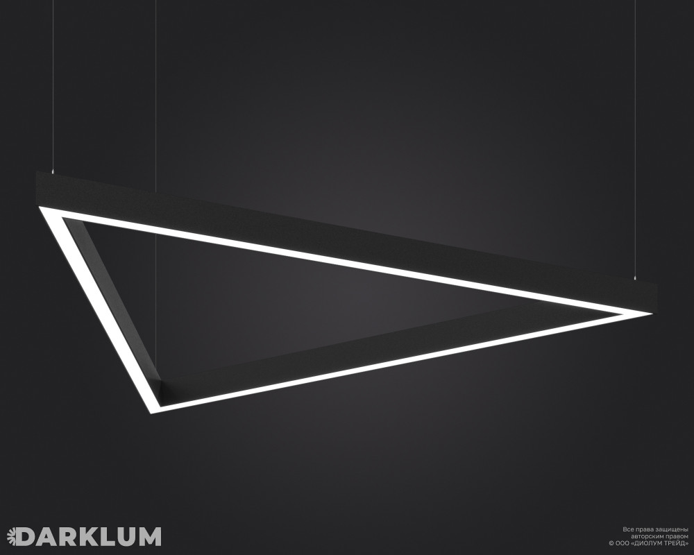 Подвесной светодиодный светильник LP85-TRIX-1400 108Вт 5000К черный фото 2