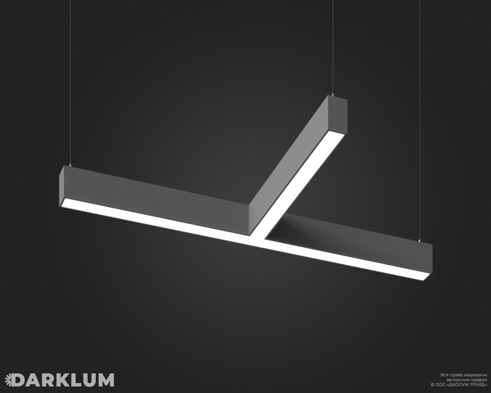 Подвесной светодиодный светильник LP85-BEND-T-1560 64Вт 4000К серый фото 2