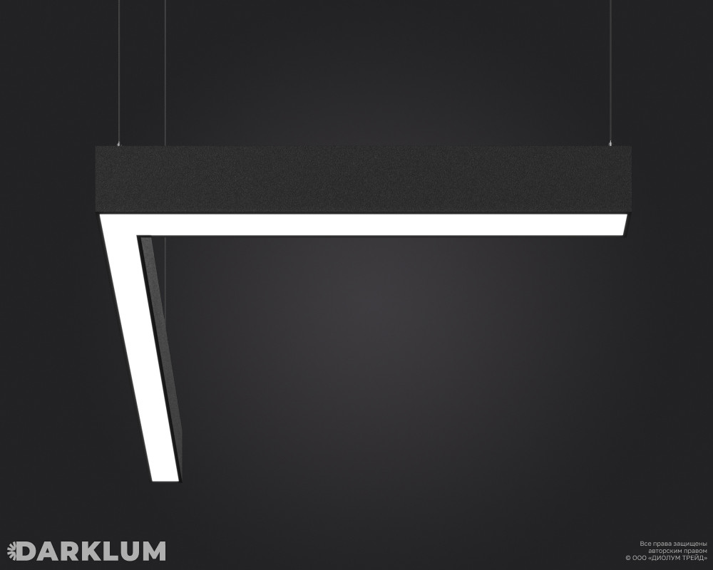 Подвесной светодиодный светильник LP85-BEND-L90-925 50Вт 3000К черный фото 1