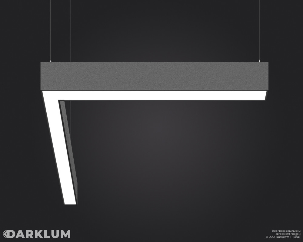 Подвесной светодиодный светильник LP85-BEND-L90-925 50Вт 4000К серый фото 1