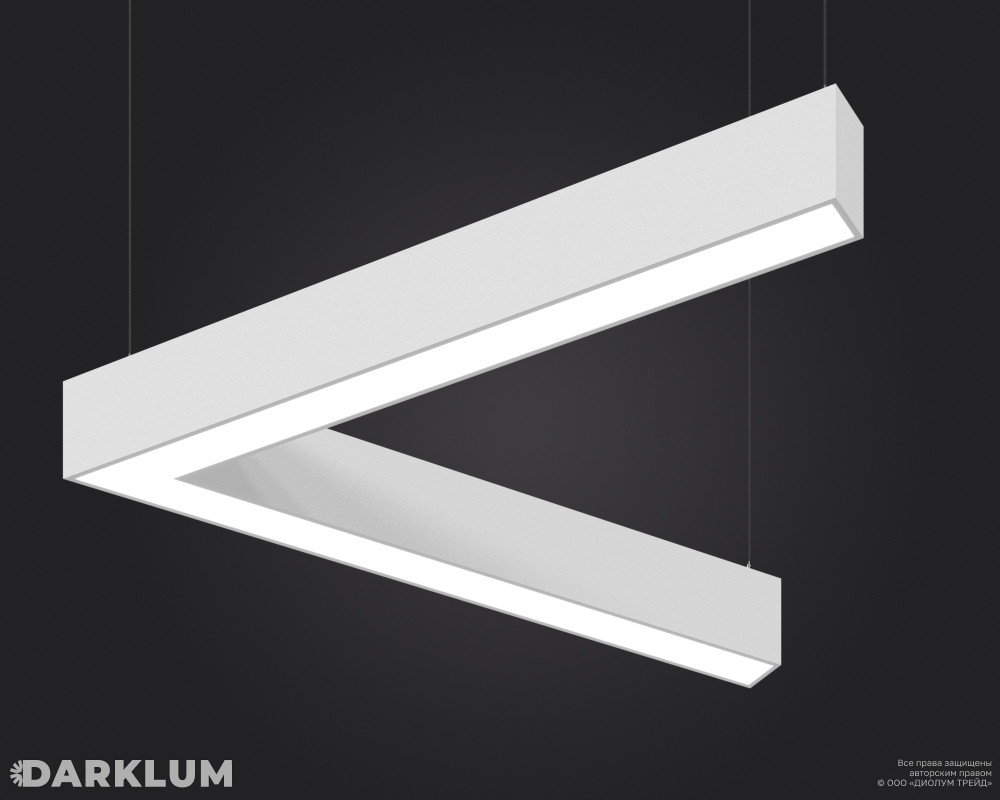 Подвесной светодиодный светильник LP85-BEND-L60-745 38Вт 4000К белый фото 1