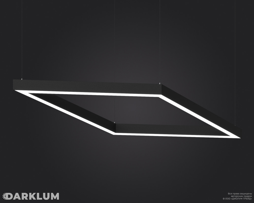 Подвесной светодиодный светильник LP85-ROMBI-1100 112Вт 4000К черный фото 2