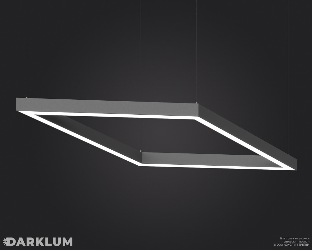 Подвесной светодиодный светильник LP85-ROMBI-300 28Вт 4000К серый фото 2