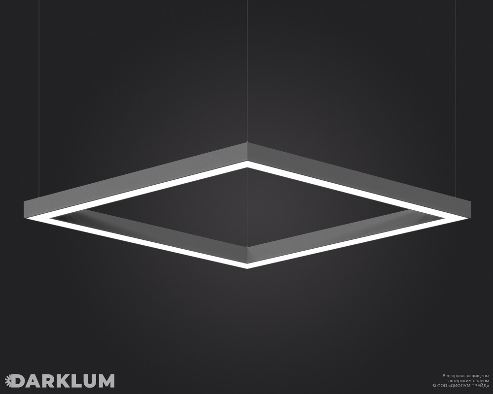 Подвесной светодиодный светильник LP85-ROMBI-300 28Вт 4000К серый фото 1