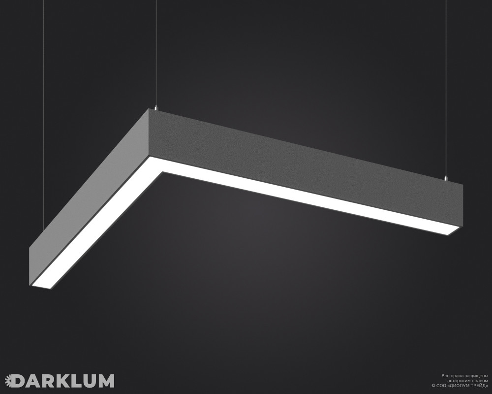 Подвесной светодиодный светильник LP85-BEND-L90-925 50Вт 4000К серый фото 2