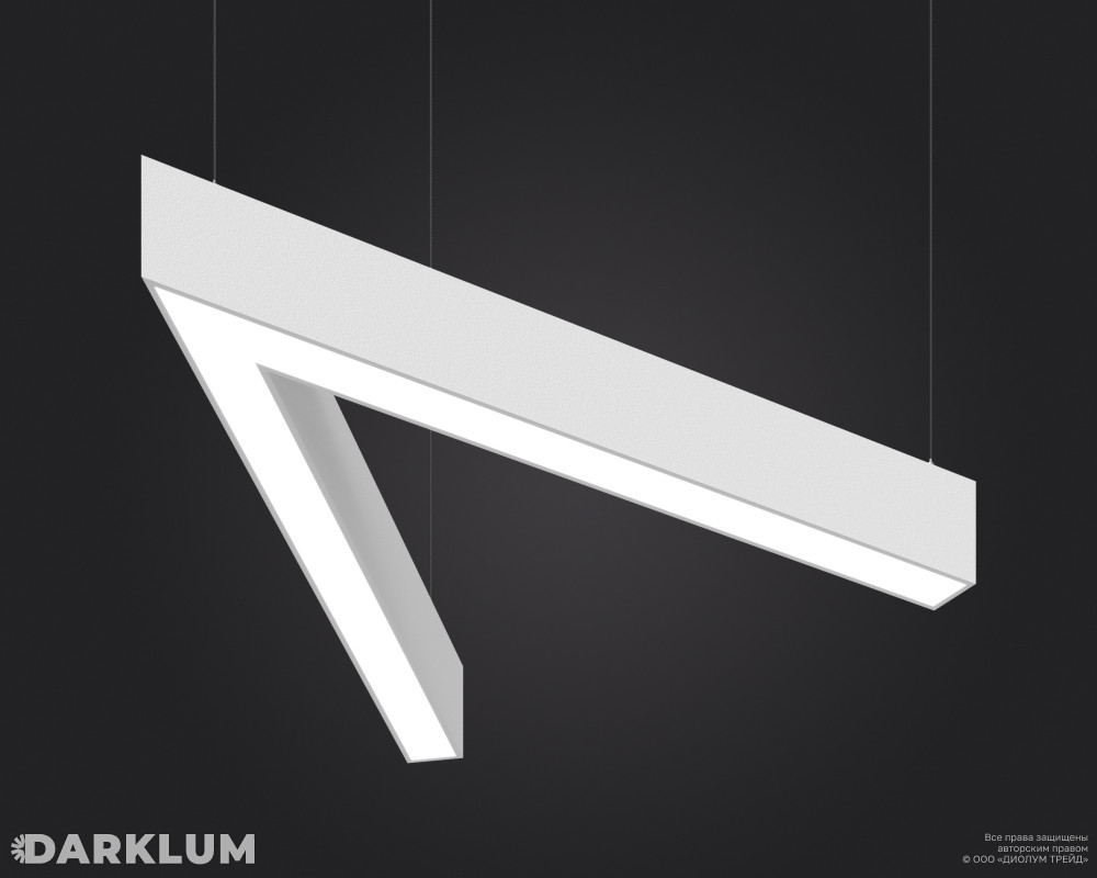 Подвесной светодиодный светильник LP85-BEND-L45-555 28Вт 3000К белый фото 2