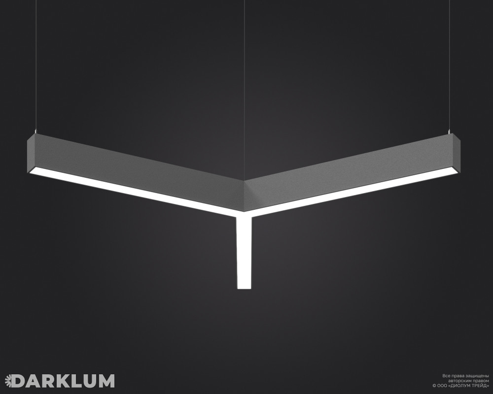 Подвесной светодиодный светильник LP85-TRIOLA-900 75Вт 4000К серый фото 1