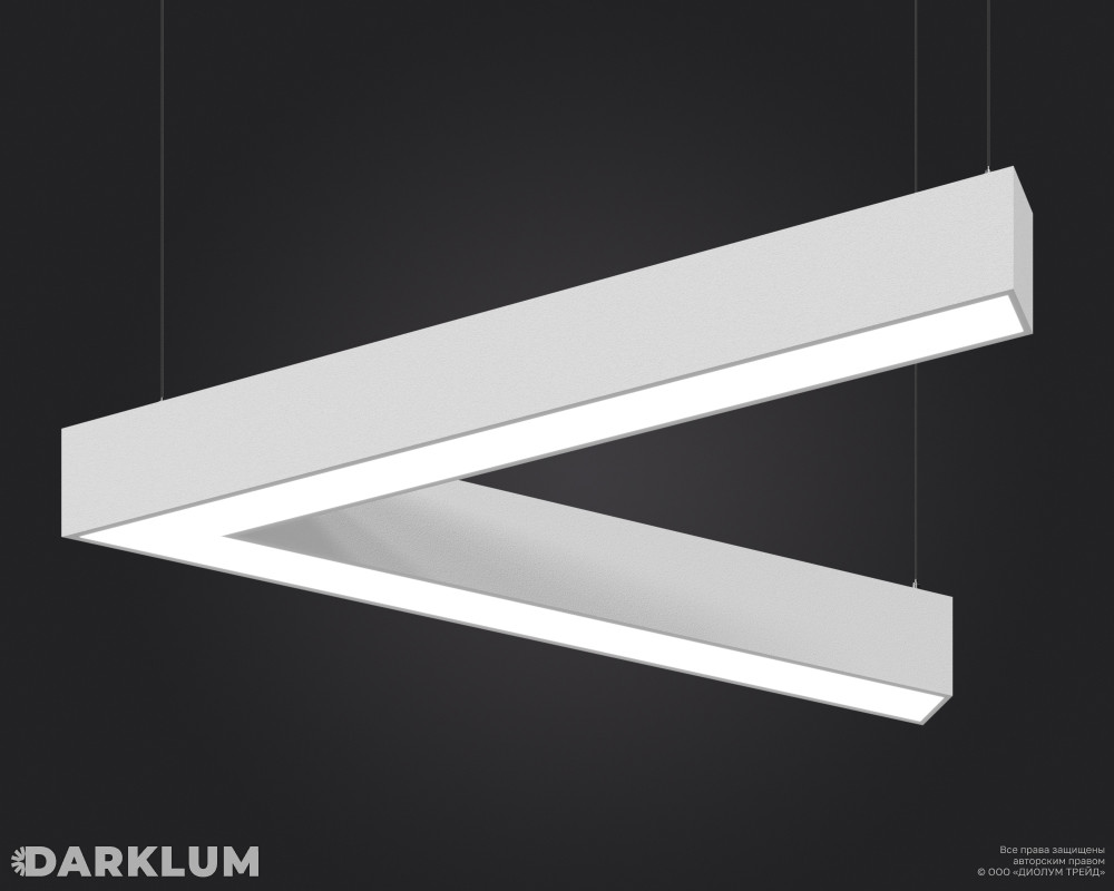Подвесной светодиодный светильник LP85-BEND-L45-555 28Вт 3000К белый фото 1