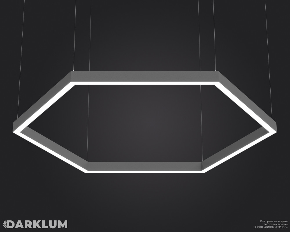 Подвесной светодиодный светильник LP85-ARENA6-600 84Вт 3000К серый фото 1